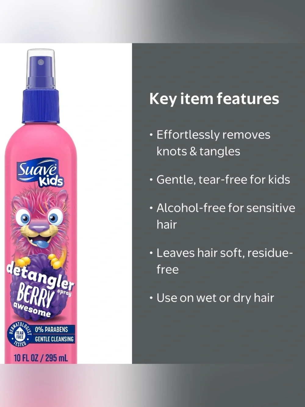 Suave ◦	detangler spray